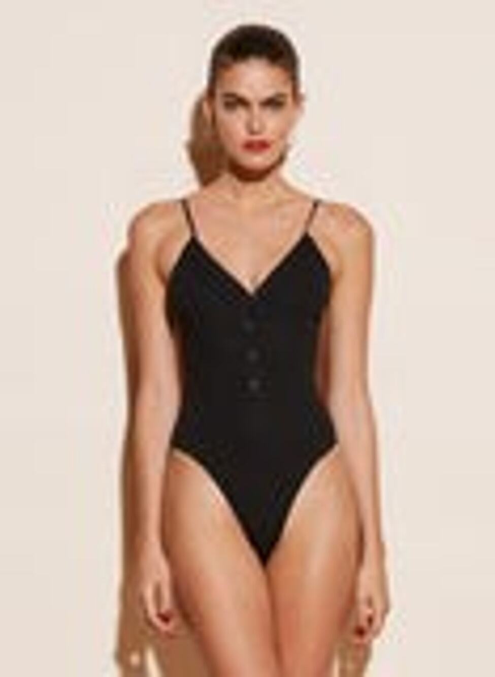 Fleur du Mal Ribbed Knit Snap Front Bodysuit - M